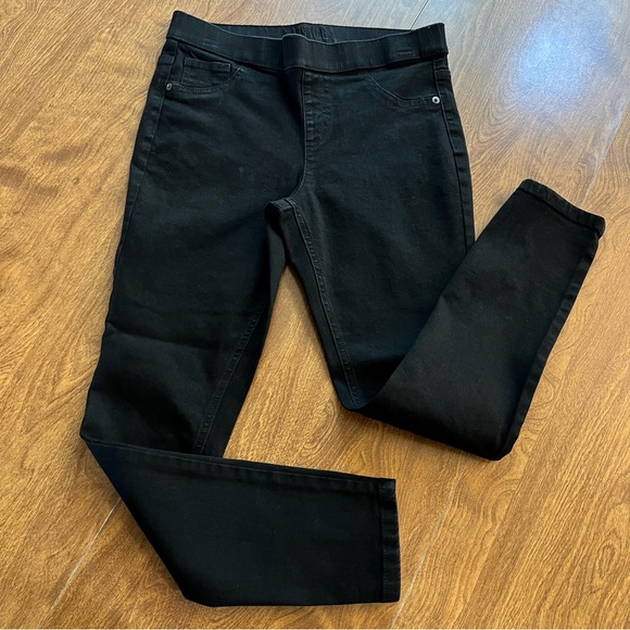 Justice Black Denim PullOn Mid Rise leggings Pants kids size 12 plus - Picture 8 of 9